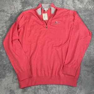 Peter Millar Sweater Men SZ Large Crest Quarter Zip MS23S25 $185 NWT GALLAGHER